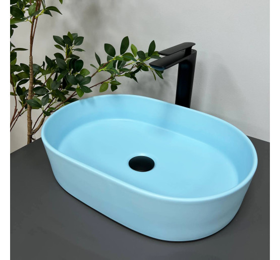 Умивальник (раковина) VBI VERONA 50 BLUE MATT накладний