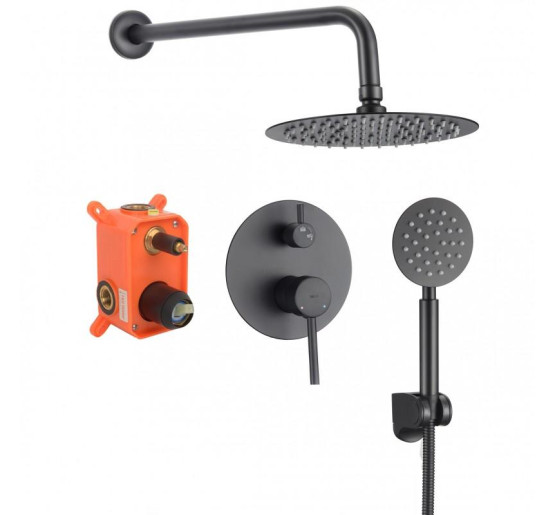 Душова система YOKA STUDIO 30 BLACK + BOX прихованого монтажу *