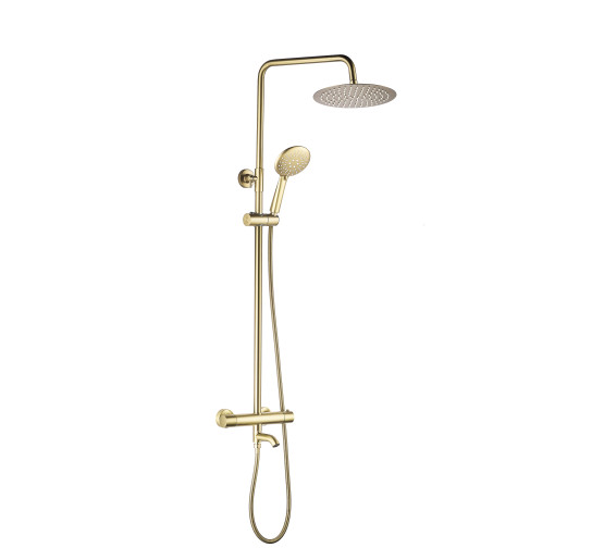 Душовий гарнітур VBI MILANO GOLD з термостатом і виливом