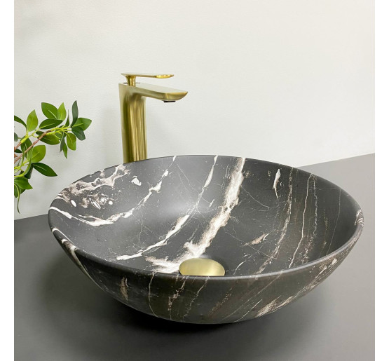 Умивальник (раковина) VBI AMALFI BLACK ONYX MATT накладний