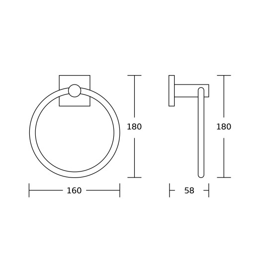 Полотенцедержатель кольцевой VBI SATURN GOLD