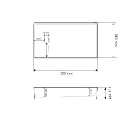 Умывальник (раковина) VBI VELLETRI BLACK STONE MATT накладной