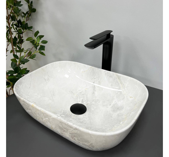 Умывальник (раковина) VBI RAVENNA LIGHT STONE GLOSSY накладной