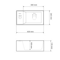 Умивальник (раковина) VBI LECCO WHITE накладний