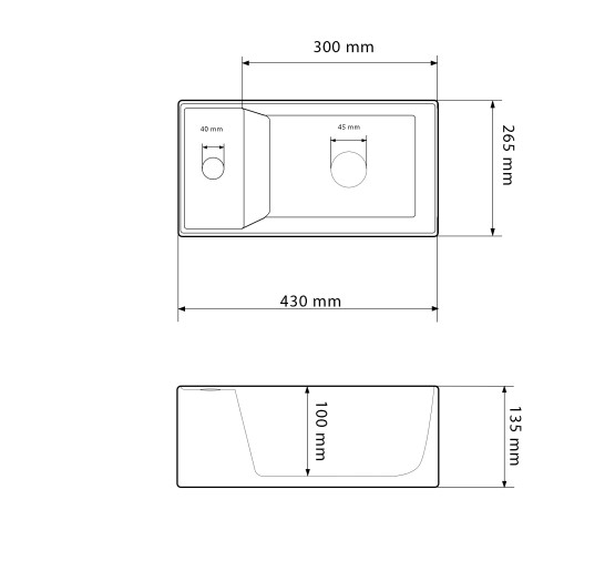 Умивальник (раковина) VBI LECCO WHITE накладний