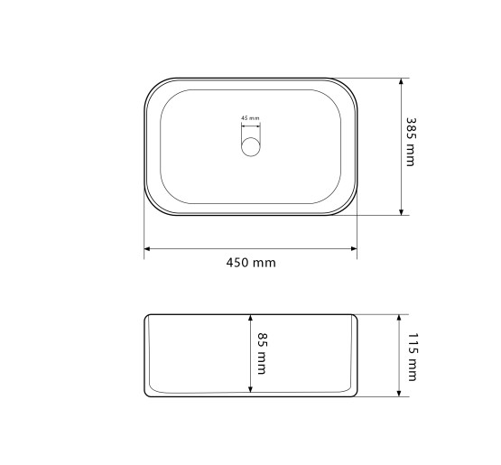 Умивальник (раковина) VBI LESINA WHITE накладний