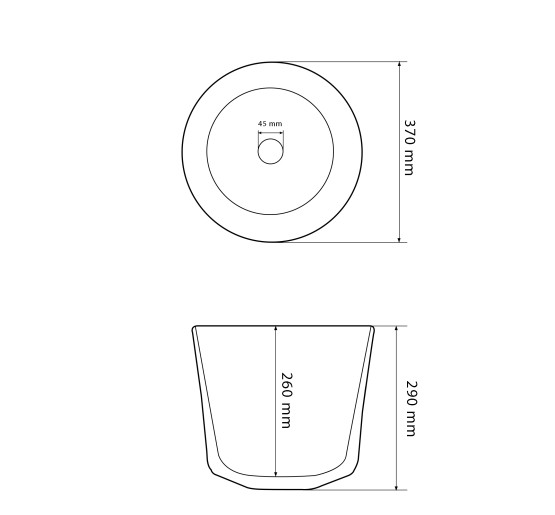 Умывальник (раковина) VBI PRAZZO WHITE накладной