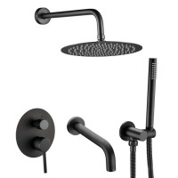 Душова система з виливом VBI MILANO BLACK прихованого монтажу