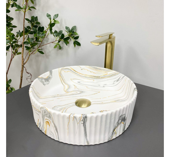 Умивальник (раковина) VBI BRINDISI M STAINS MATT накладний