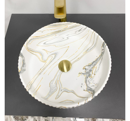 Умивальник (раковина) VBI BRINDISI M STAINS MATT накладний