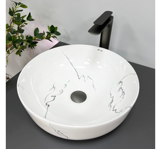 Умивальник (раковина) VBI BARI S MARMO GLOSSY накладний