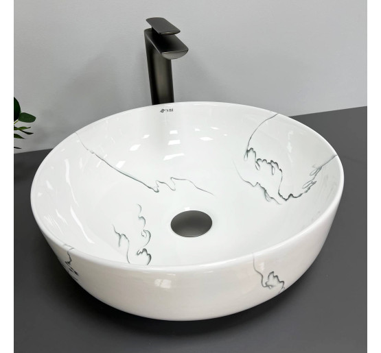 Умивальник (раковина) VBI BARI S MARMO GLOSSY накладний