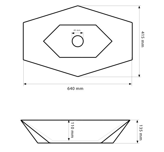 Умивальник (раковина) VBI VENEZIA GRANIT GLOSSY накладний
