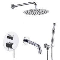 Душова система з виливом VBI MILANO CHROME прихованого монтажу