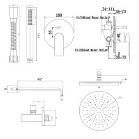 Душевая система KOHLMAN PROXIMA 25 CHROME + BOX скрытого монтажа