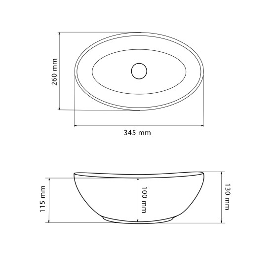 Умивальник (раковина) VBI PARMA S WHITE накладний