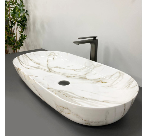 Умивальник (раковина) VBI ANDRIA M AIAX GLOSSY накладний