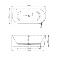 Ванна VBI NORDEND LEFT 170 x 80 кутова
