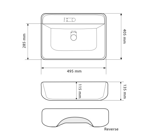 Умывальник (раковина) VBI RAGUSA MARMO GLOSSY накладной