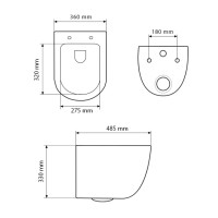 Підвісний унітаз VBI VULCANO WHITE MATT