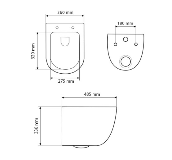 Підвісний унітаз VBI VULCANO WHITE MATT