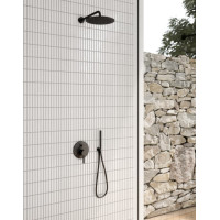 Душевая система KOHLMAN ROXIN 25 BLACK + BOX скрытого монтажа