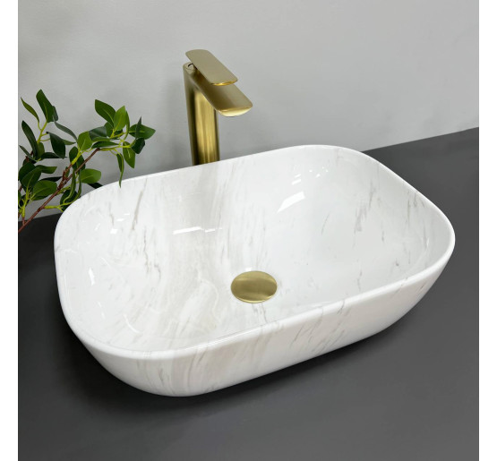 Умывальник (раковина) VBI RAVENNA MARBLE NATURE GLOSSY накладной