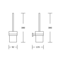 Ёршик для унитаза VBI MARS GOLD