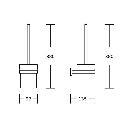 Ёршик для унитаза VBI MARS GOLD