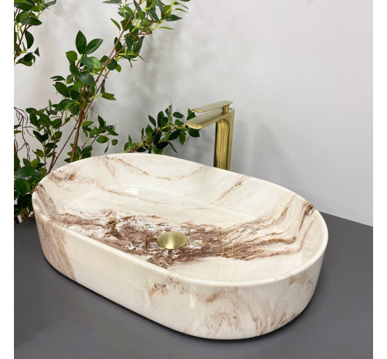 Умывальник (раковина) VBI VERONA 60 ONYX GLOSSY накладной