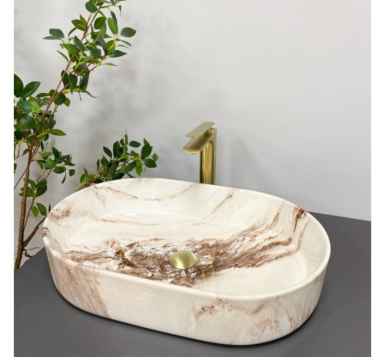 Умывальник (раковина) VBI VERONA 60 ONYX GLOSSY накладной