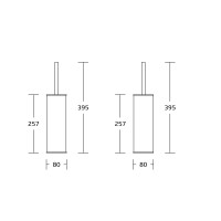 Ёршик для унитаза напольный VBI ROUND M CHROME