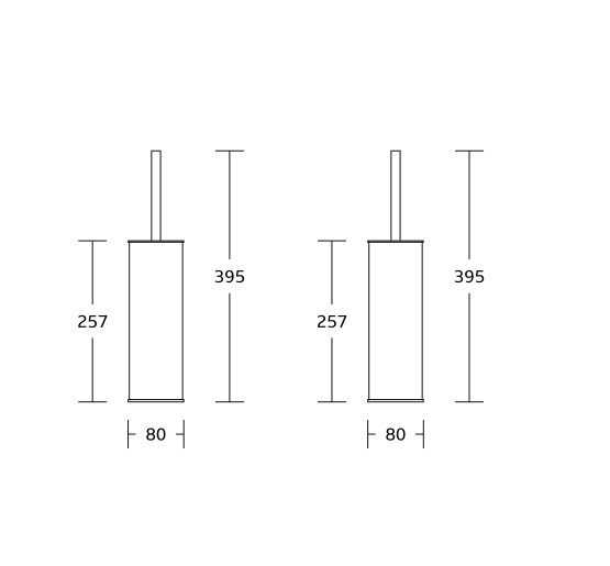 Йоржик для унітазу підлоговий VBI ROUND M CHROME