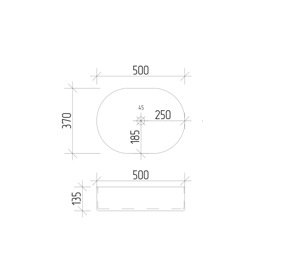 Умывальник (раковина) VBI VERONA 50 WHITE накладной