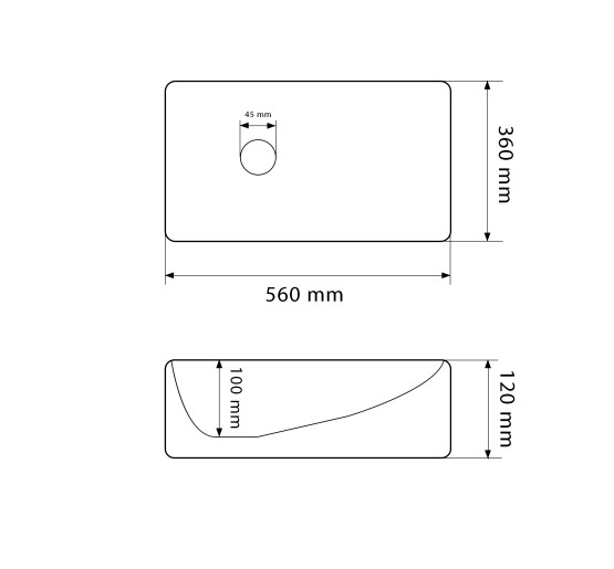 Умивальник (раковина) VBI TROIA M GREY MATT накладний