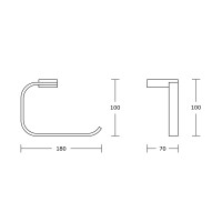 Тримач для туалетного паперу VBI NEPTUNE BLACK