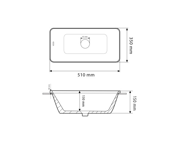 Умивальник (раковина) VBI TORITTO WHITE врізний