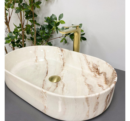 Умывальник (раковина) VBI VERONA 60 ONYX GLOSSY накладной