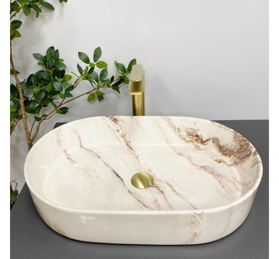 Умывальник (раковина) VBI VERONA 60 ONYX GLOSSY накладной