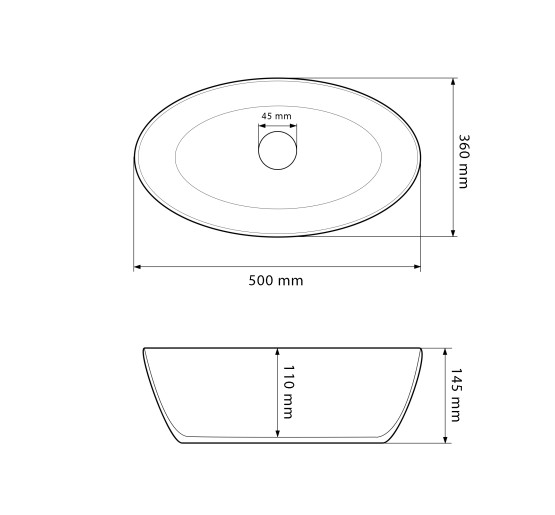 Умивальник (раковина) VBI CEFALU WHITE накладний