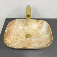 Умивальник (раковина) VBI RAVENNA BROWN ONYX GLOSSY накладний