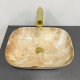 Умывальник (раковина) VBI RAVENNA BROWN ONYX GLOSSY накладной
