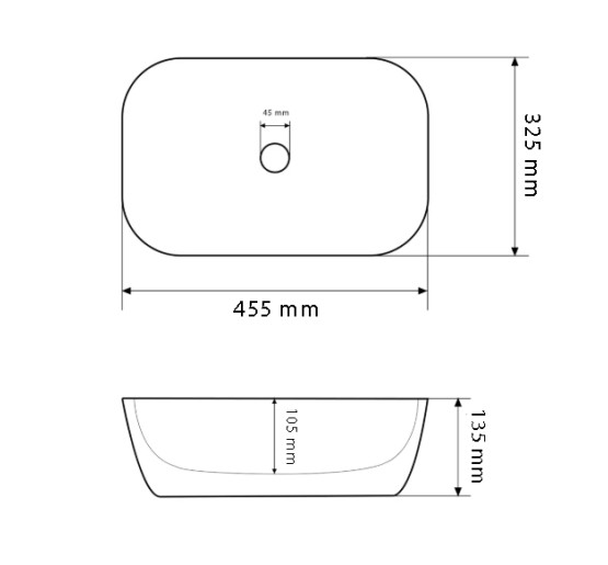 Умывальник (раковина) VBI RAVENNA BROWN ONYX GLOSSY накладной