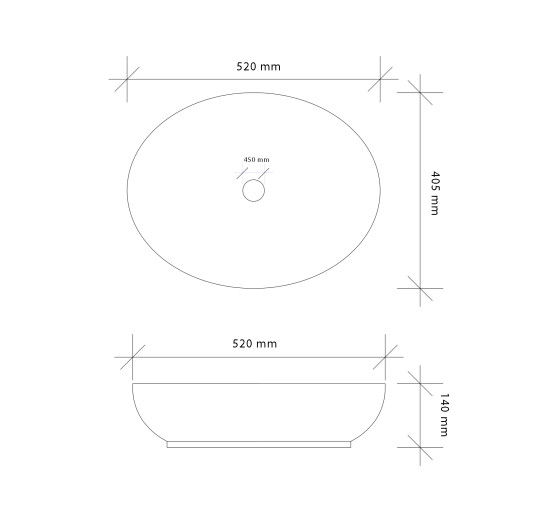 Умывальник (раковина) VBI LIVORNO STONE MATT накладной