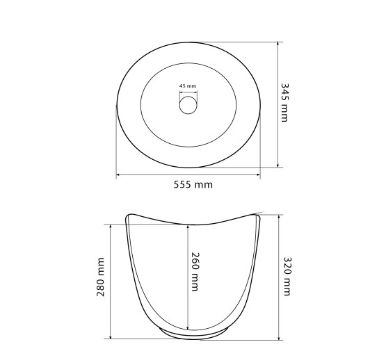 Умывальник (раковина) VBI LOREO WHITE накладной