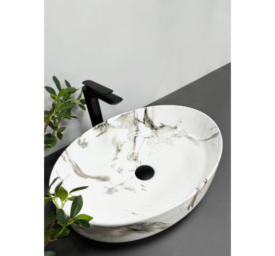 Умывальник (раковина) VBI UDINE CARRARA GLOSSY накладной