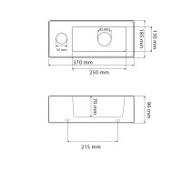 Умивальник (раковина) VBI KOMO R WHITE накладний підвісний