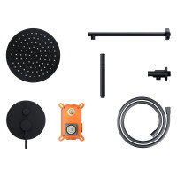 Душова система CORSAN LUGO BLACK + BOX прихованого монтажу *