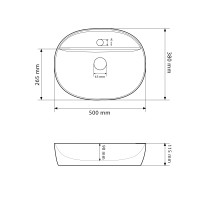 Умивальник (раковина) VBI AGORDO M WHITE накладний