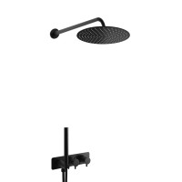 Душова система KOHLMAN AXEL 25 BLACK з термостатом + BOX прихованого монтажу